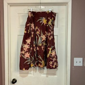 Torrid floral poplin midi swing skirt